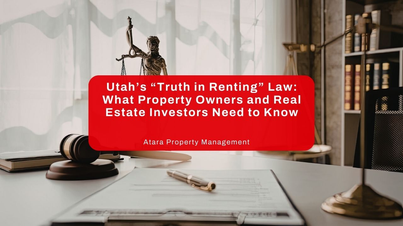 Utah’s “Truth in Renting” Law: What Property Owners and Real Estate Investors Need to Know
